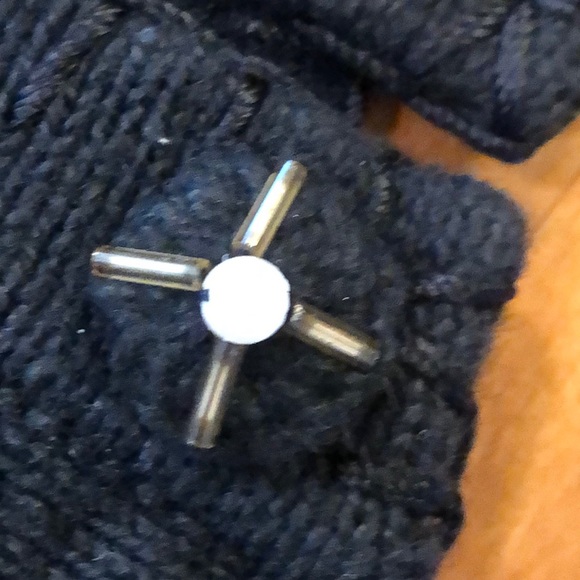 UGLY CHRISTMAS SWEATER So Pretty It’s Ugly Poinsettia Embroidered with Gold Bead - Picture 3 of 8